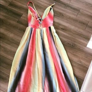 Deep v summer dress.